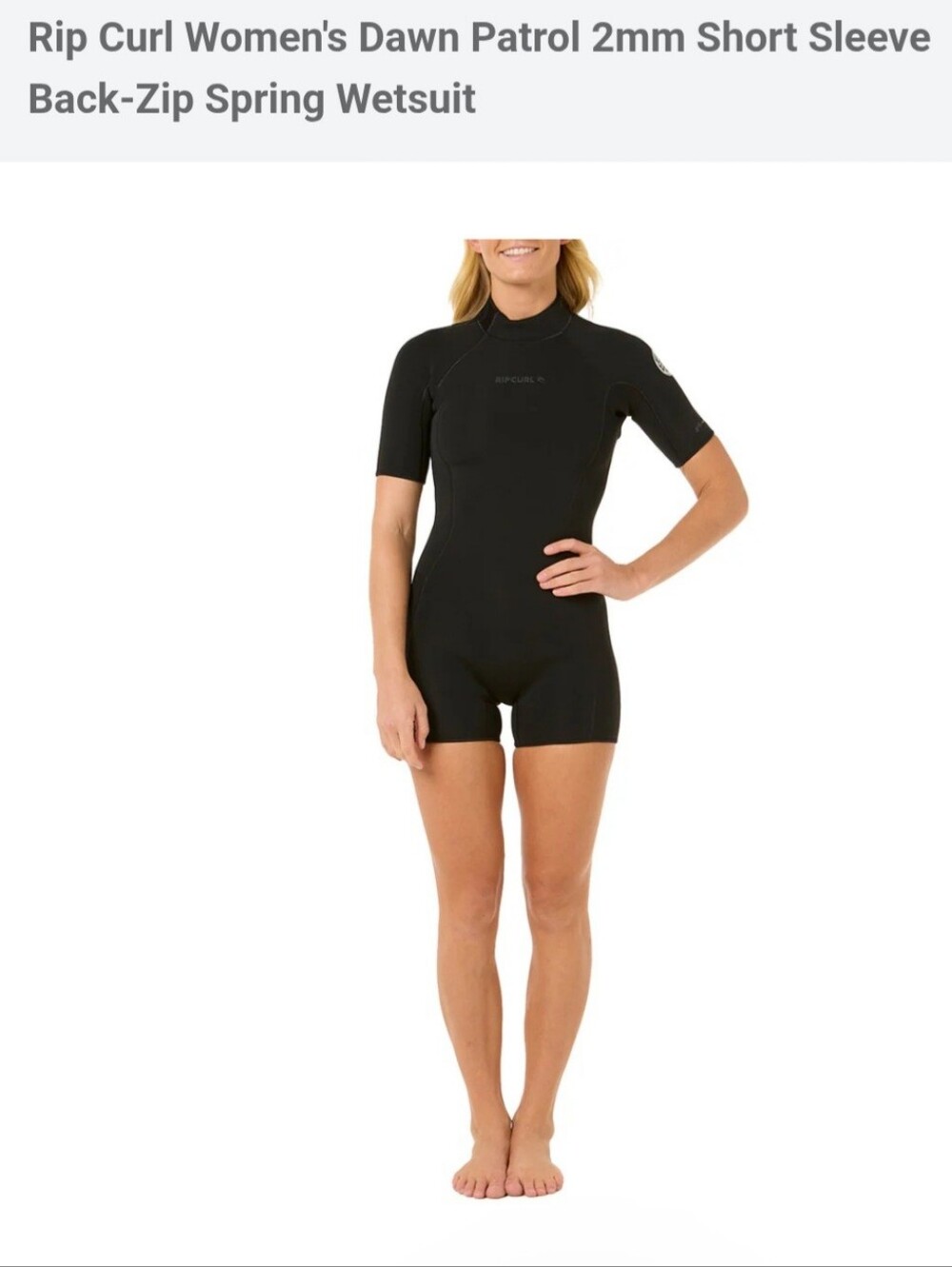 Ripcurl Dawn Patrol E Stitch 2mm Shortsleeves Spring Wetsuit 8